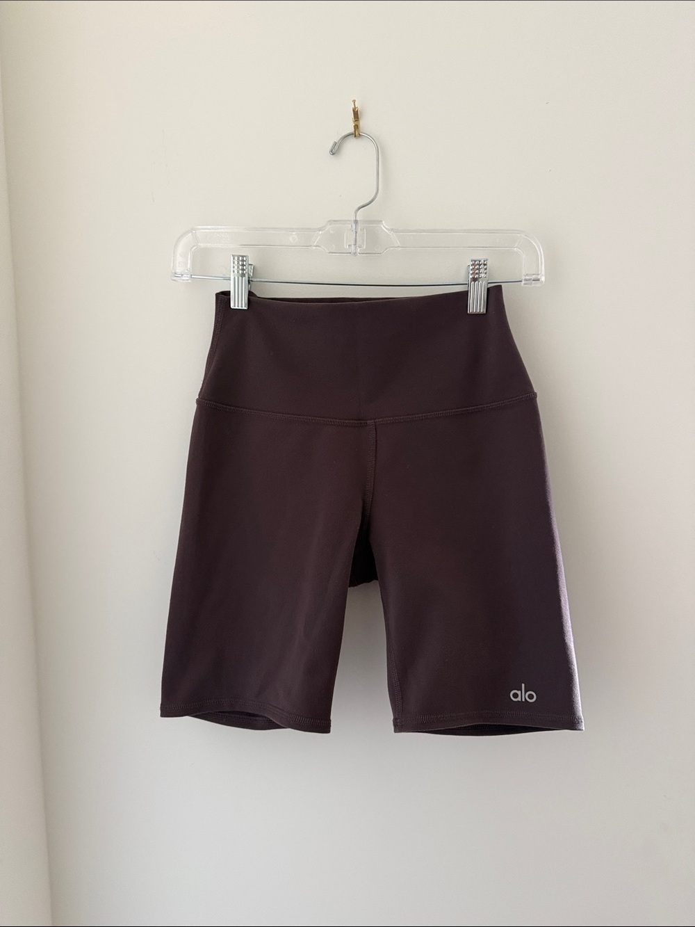 ALO 7“ Airbrush Bike Shorts in Raisin